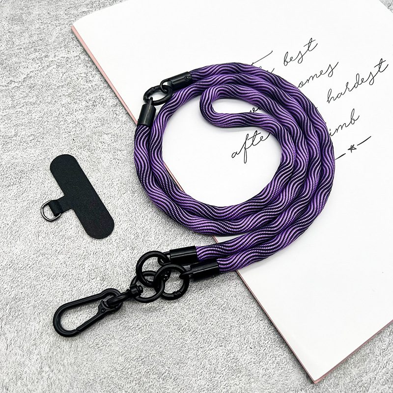 Verstelbaar gevlochten crossbody-telefoonkoord