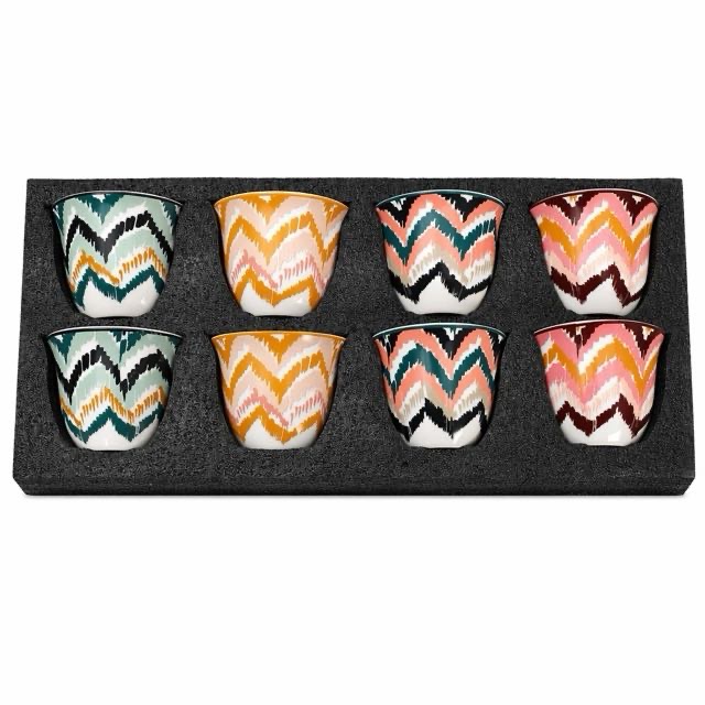 Boho Wave keramische theekopje 8-delige cadeauset voor thee-espresso