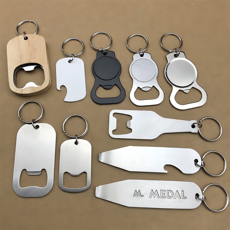 Aangepaste logo-vormige flesopener sleutelhangers