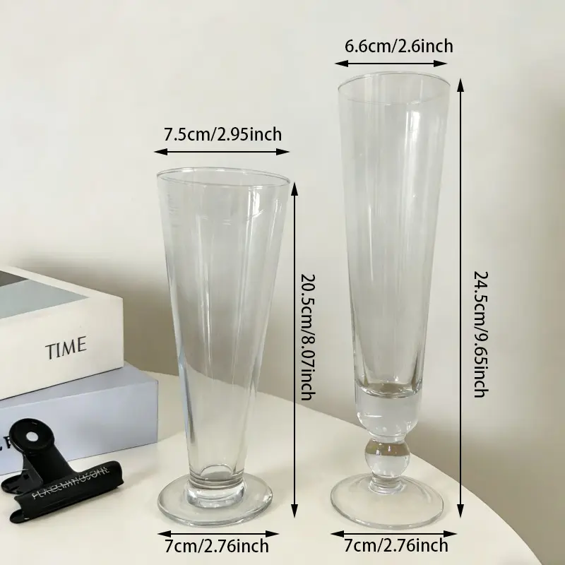 Dubbel profiel conisch fluitglas
