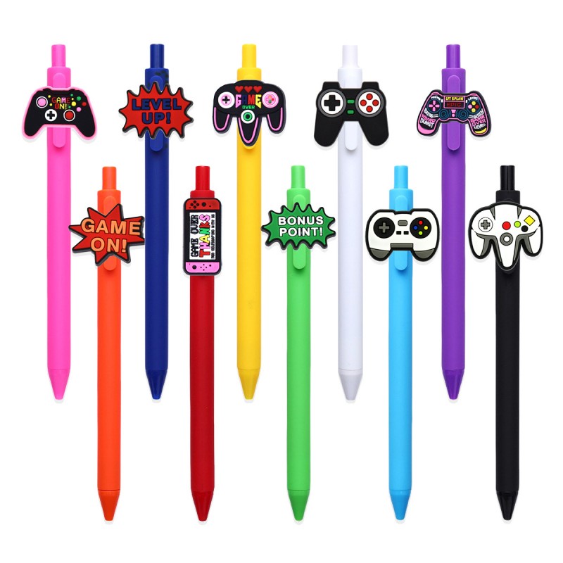 Game Controller Silicone Charm Intrekbare gelpen met zwarte inkt