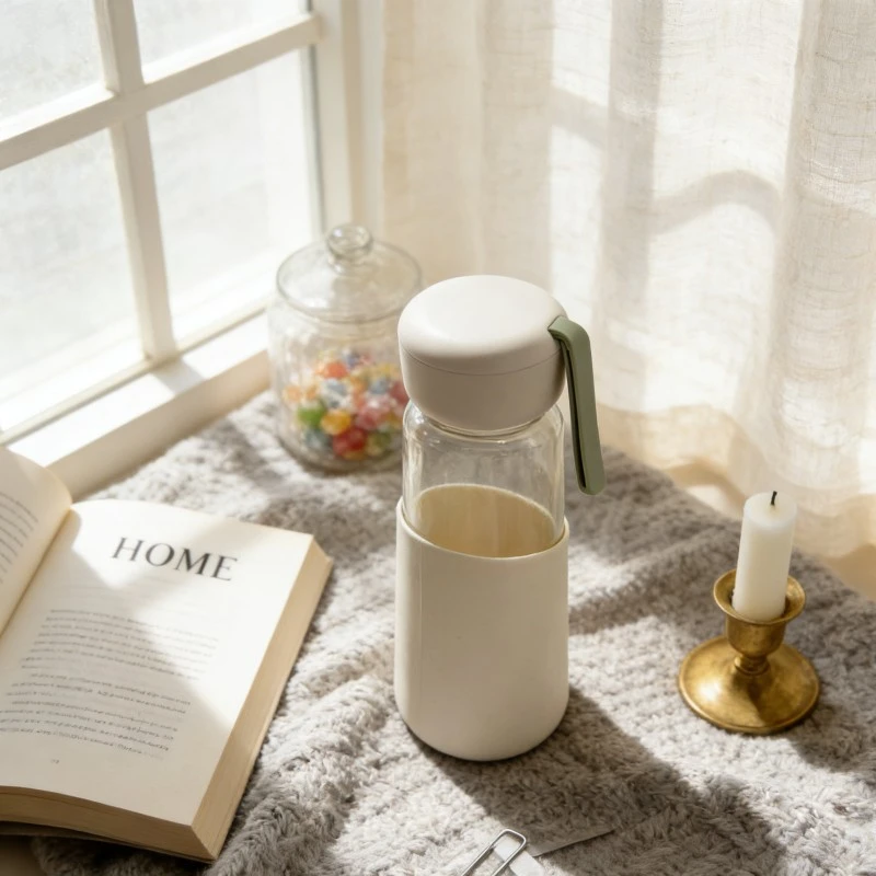Portable Glass Water Bottle With Detachable Sleeve