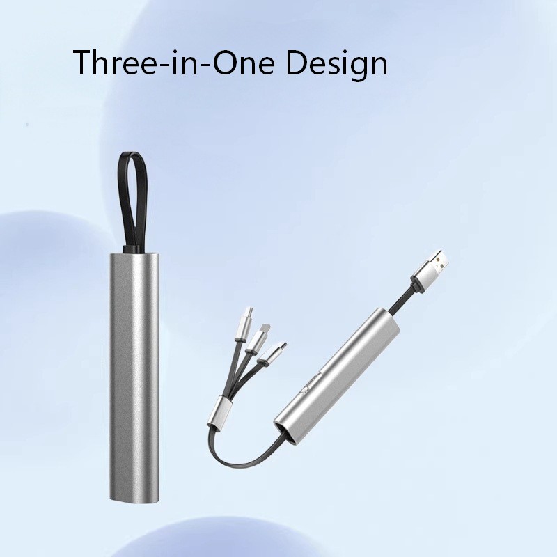 Intrekbare 3-in-1 multi-USB-oplaadkabel