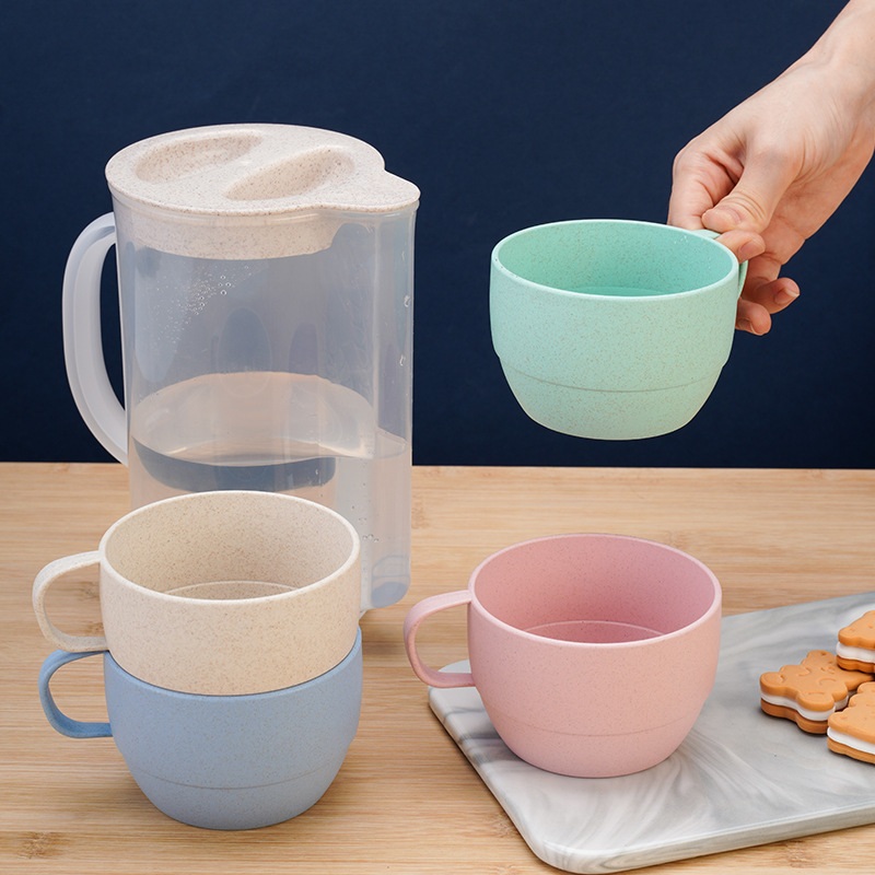 Tarwestro waterkan set met 4 kopjes